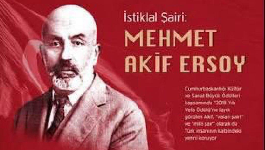 Vatan Şairimiz Mehmet Akif Ersoy'u Vefatının 84.Yıl Dönümünde Rahmetle ve Minnetle Yad Ediyoruz..
