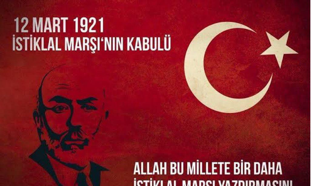 12 Mart İstiklal Marşımızın Kabulü ve Mehmet Akif Ersoy´u Anma Günü Programı